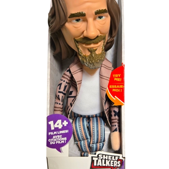 The Big Lebowski 2023 Shelf Talker talking Jeff Lebowski JAKKS Pacific 12" - Picture 1 of 5